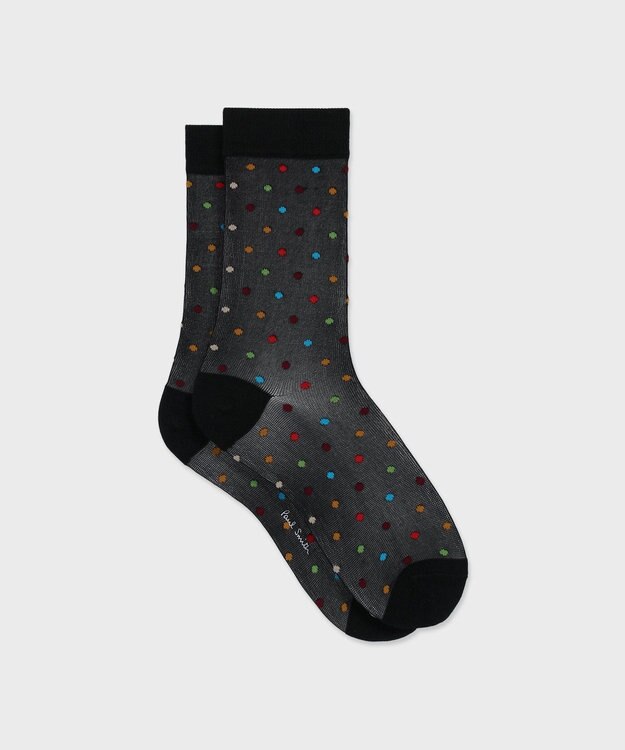 Paul Smith Multi Swirl Polka ソックス ブラック
