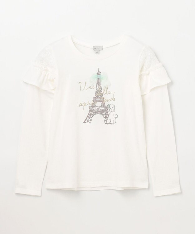 ANY KIDS フレンチモチーフ 長袖 Tシャツ エクリュ