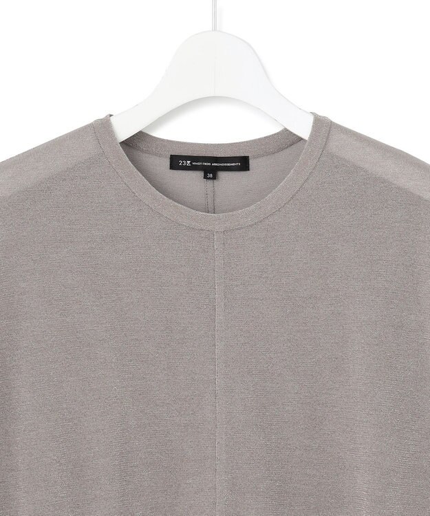 23区 S 【洗える】クリスピーシアールレックス フレンチスリーブ プルオーバー ライトグレー系