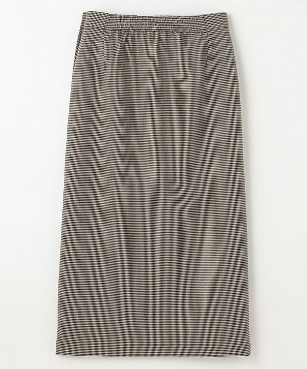 ANY L 【手洗い可/ウエストゴム/裏起毛】チェックボンディングタイトスカート ガンクラブ