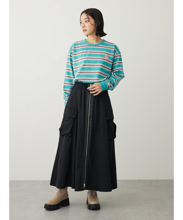 Green Parks ・ＳＵＧＡＲ　ＳＰＯＯＮ　ミリタリーフレアスカート Black