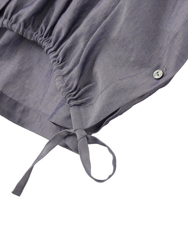 YECCA VECCA サイドスリットドロストシャツ Navy