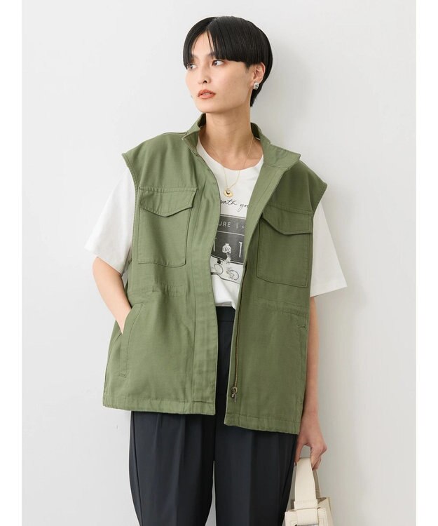 AMERICAN HOLIC ミリタリーアウトポケットベスト Khaki