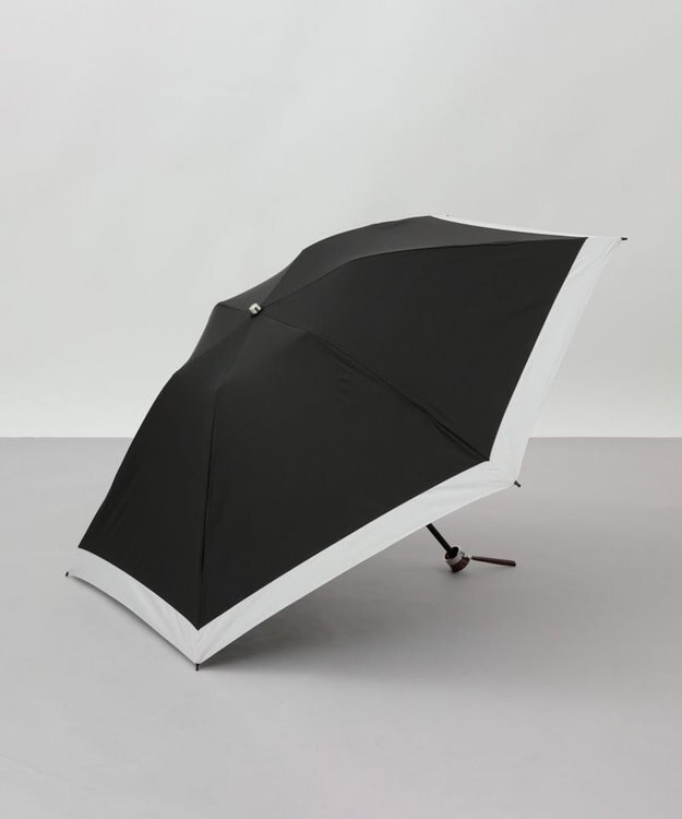 AURORA テレビで紹介！【WEB限定】 バイカラー晴雨兼用傘（折りたたみ・クイックオープン） ブラック