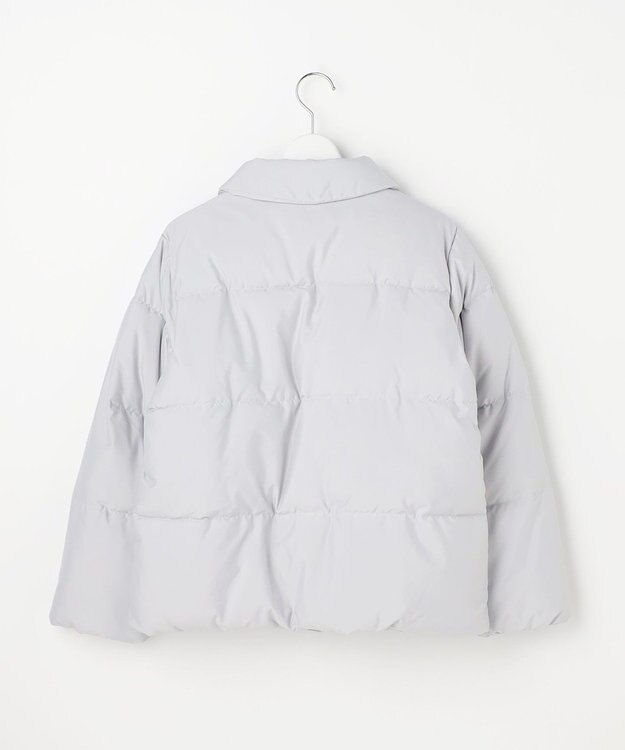 Feroux ファーカラー付き・ダウン見え中綿 ジャケット ライトグレー系