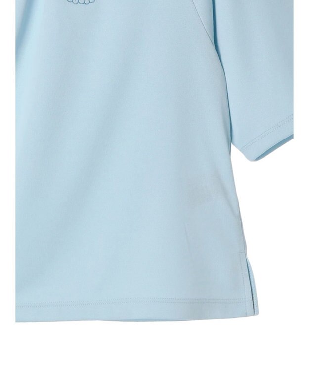 earth music&ecology スポーティー刺繍ロゴＴ Light Blue