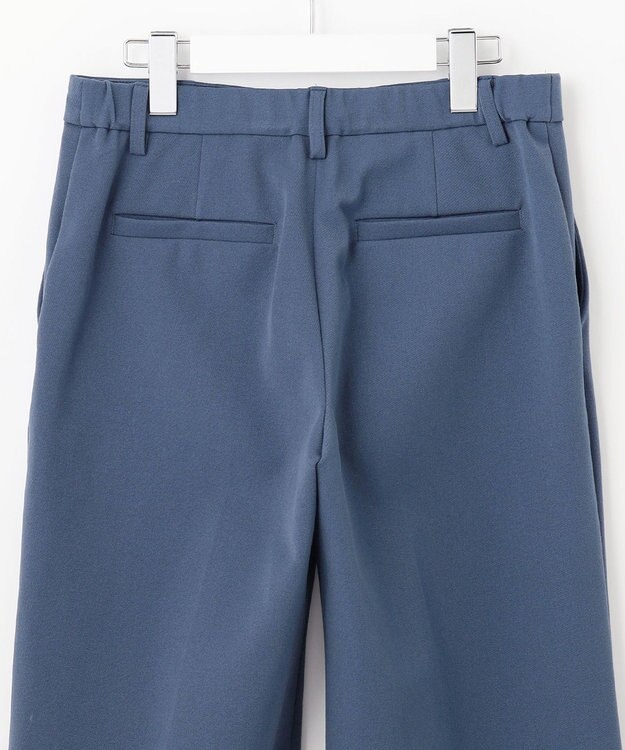 自由区 【裏起毛/撥水加工】TRギャバ ストレートパンツ ダルブルー系