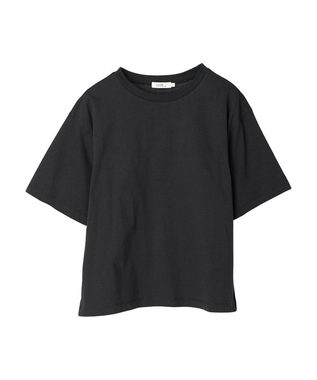 earth music&ecology ＢＯＸシルエットＴ（汗じみ防止） Black