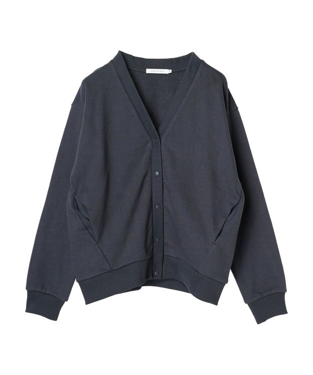 AMERICAN HOLIC 裏毛Ｖネックカーディガン Charcoal Gray