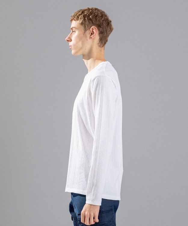 JOSEPH HOMME 【LEON 掲載】テックリブジャージー　Vネックカットソー ホワイト系