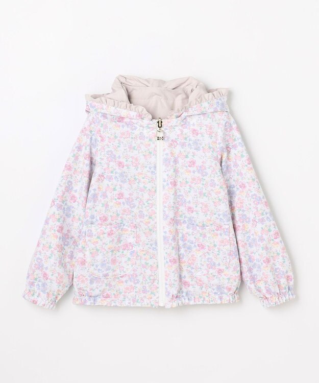 ANY KIDS 【フード取り外し/洗濯機可能】撥水加工リバーシブルゾン ミルクティー