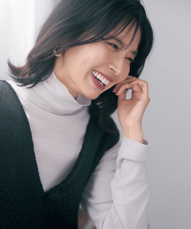 UNFILO ウールレーヨン タートル アイスグレー