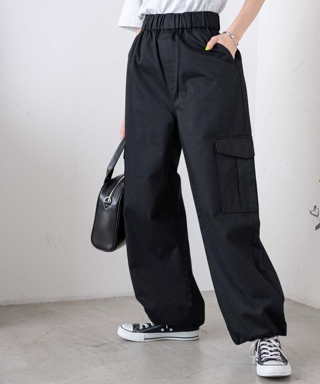 WEGO イージーワイドカーゴパンツ ブラック
