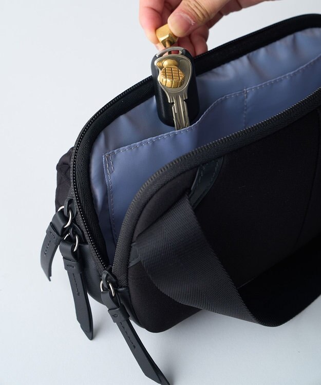 MIYABIYA LAQUOH【撥水加工】篭目柄エンボスボンディング2WAYショルダー カフェオレ