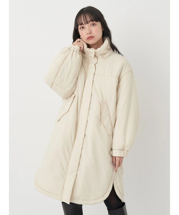 earth music&ecology ２ｗａｙ中綿モッズコート Ecru