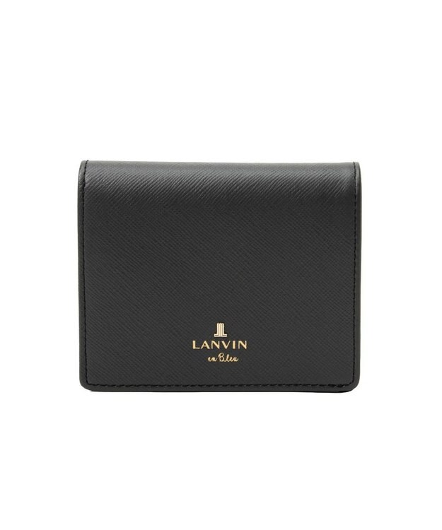 LANVIN en Bleu リュクサンブール 二つ折りコンパクト財布 ダークネイビー