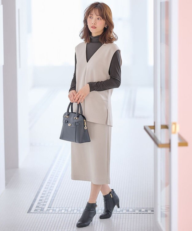 ANY SIS 【3点セット】スリーピース セットアップ ローズグレー×グレー