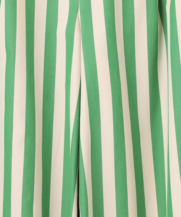 NAVE 【Nave 　洗える】ワイドストライプ　パンツ ライトグリーン系1