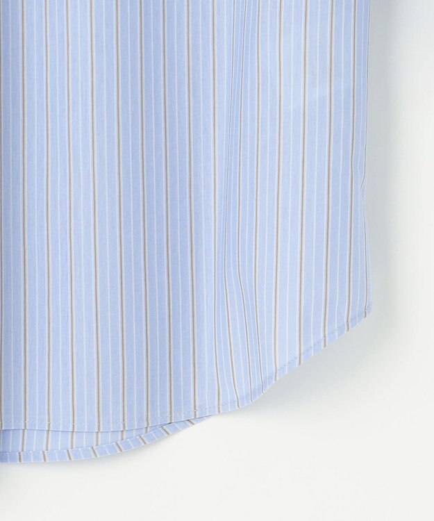J.PRESS LADIES 【イージーケア】STRIPE JERSEY シャツ衿 カットソー サックスブルー系1