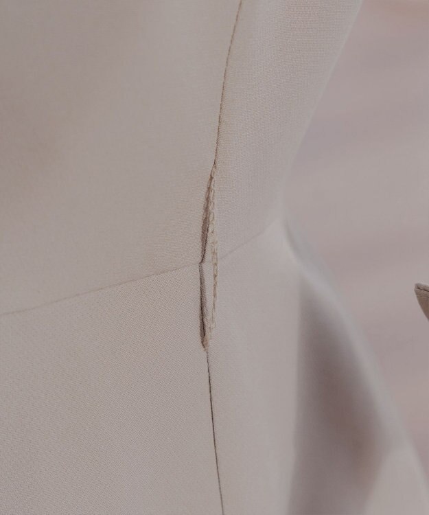 Tiaclasse 【3WAY】リボンブローチ＆ベルト付きフレアワンピース グレージュ