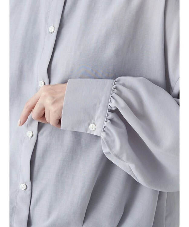 earth music&ecology シアードロストシャツ Light Gray