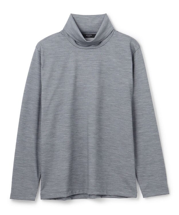 JOSEPH HOMME ウールジャージーウォッシャブル　タートルネック ライトグレー系
