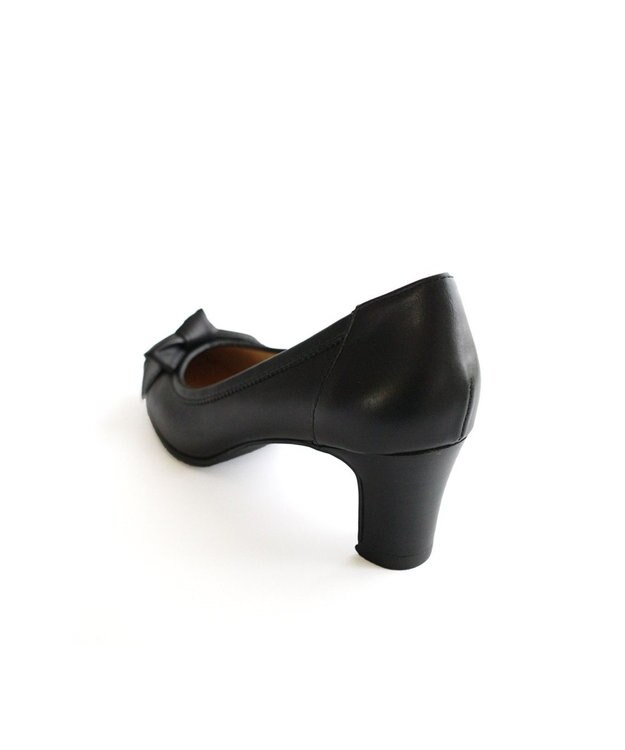 Pointer 日本製 本革リボンパンプス ブラック
