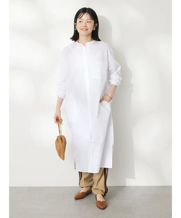 CRAFT STANDARD BOUTIQUE プランサーボタンシャツワンピース Off White