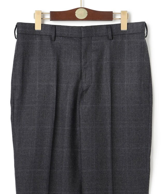 J.PRESS MEN 【ストレッチ / 洗える】トリートメントウールシェードブルーチェック スラックス グレー系4