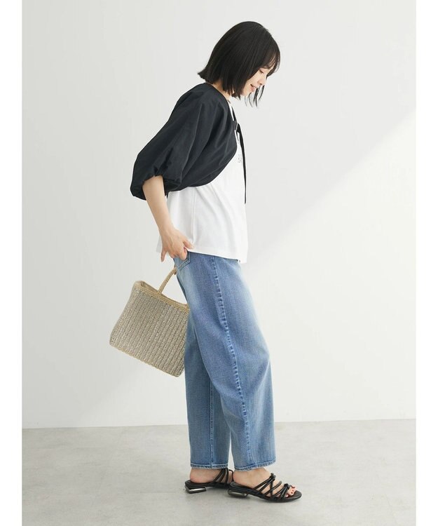 Green Parks ・ＥＬＥＮＣＡＲＥ　ＤＵＥ　バルーンスリーブボレロ Black