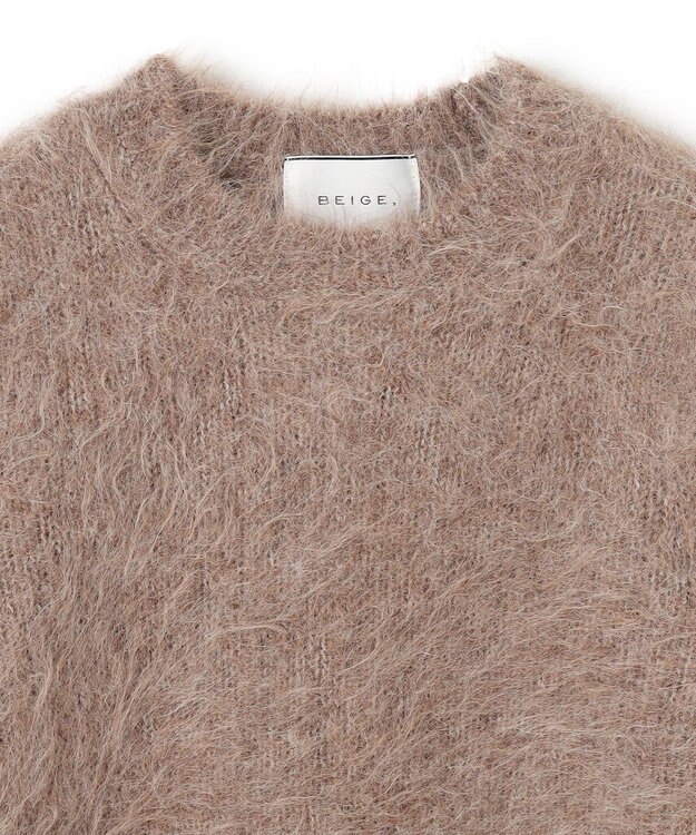 BEIGE， SENECA / アルパカウールショートシャギーニット Taupe