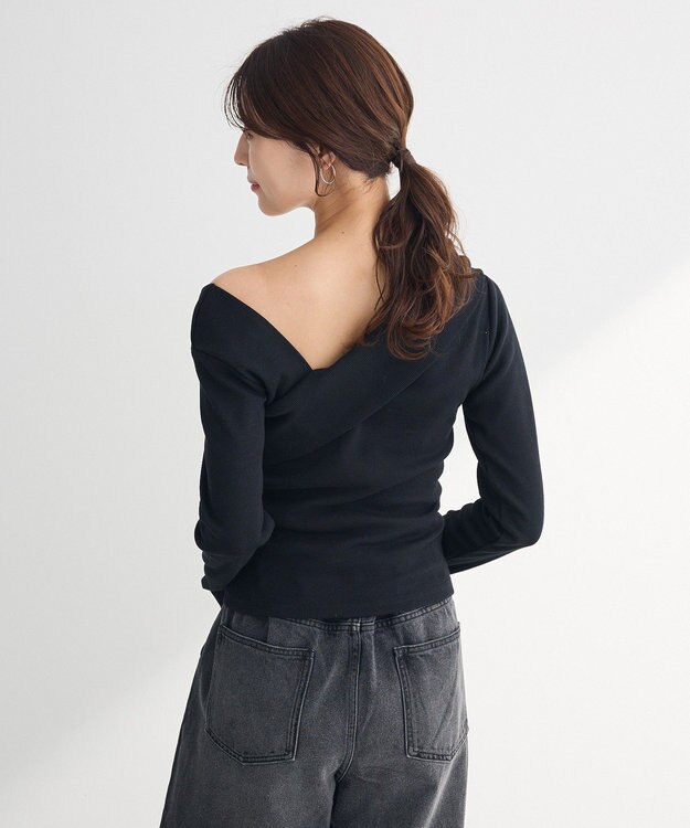 Green Parks ・ｓｗｉｎｇ　ｂｙ　クロスネックプルオーバー Black