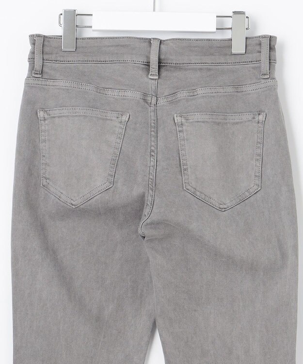 自由区 【XSサイズ～/洗える】365DENIM アンクルフレア パンツ ライトグレー系