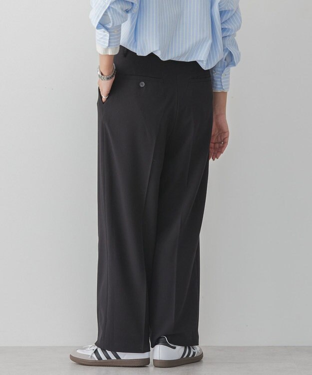 AMERICAN HOLIC イージーケアラップ風パンツ Black