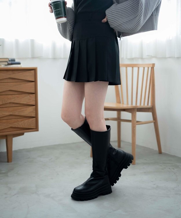 WEGO 【SCHOOLITEM】プリーツスカパン ブラック