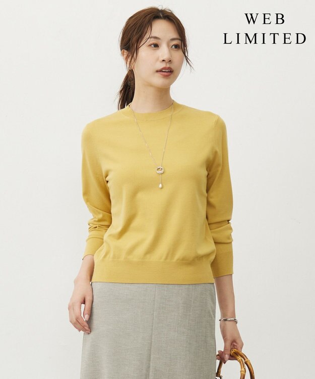 J.PRESS LADIES 【WEB限定】PRINCE クルーネック ニット 【WEB限定】イエロー系