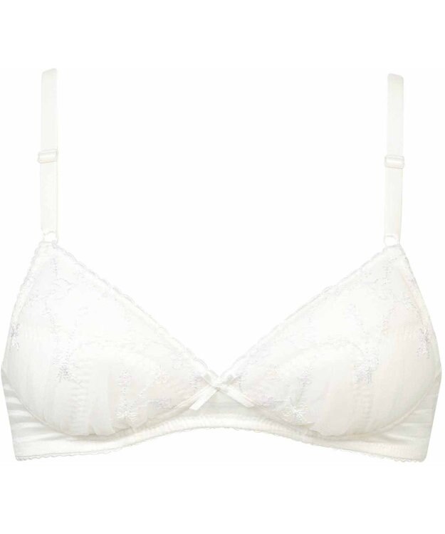 Wing ジュニア ノンワイヤーブラ Wing Teen やさしいフィット感 綿混素材(カップ肌側) 【STEP3 まるみをおびてきた胸に】 RB6136 ウイング／ワコール クリーム