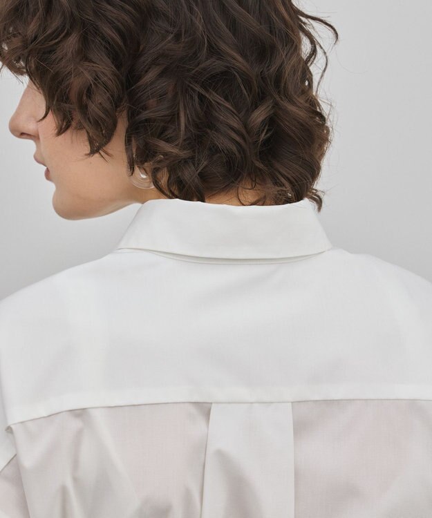 GRACE CONTINENTAL カット刺繍イレギュラーシャツ ホワイト