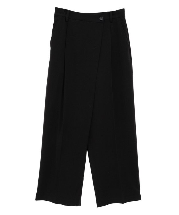 AMERICAN HOLIC イージーケアラップ風パンツ Black