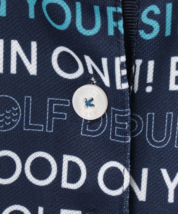 23区GOLF 【WOMEN】【吸水速乾/UVケア】ロゴプリント カノコ 半そで ポロシャツ ネイビー系5