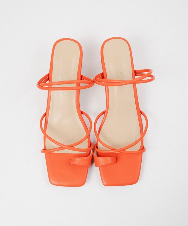 BONTRE 【PRECIEUX JOUET/プレシュウジュエ】ナロートングセットバックヒールサンダル/016PJ オレンジ