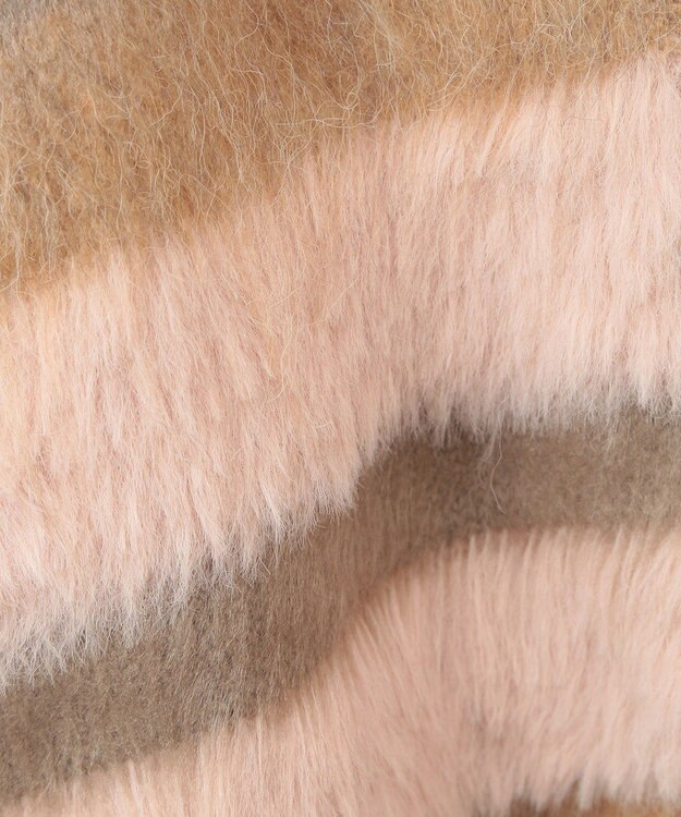 earth music&ecology フェザーミックスインターシャカーディガン Brown