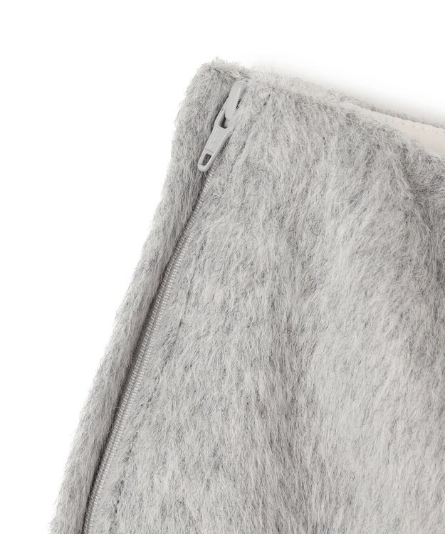 BEIGE， COURBE / アルパカ混ミニ丈スカート L Gray