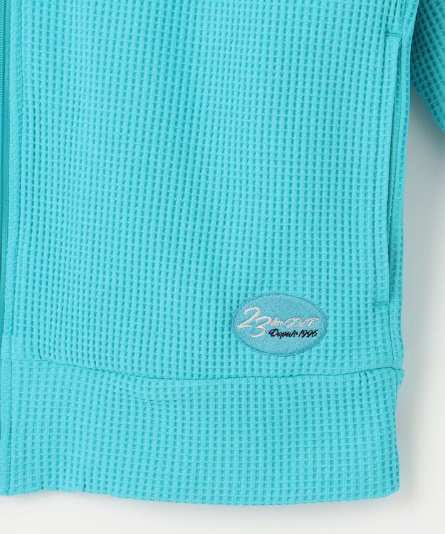 23区GOLF 【WOMEN】【UVケア】テクニカルワッフル フーディ ターコイズブルー系