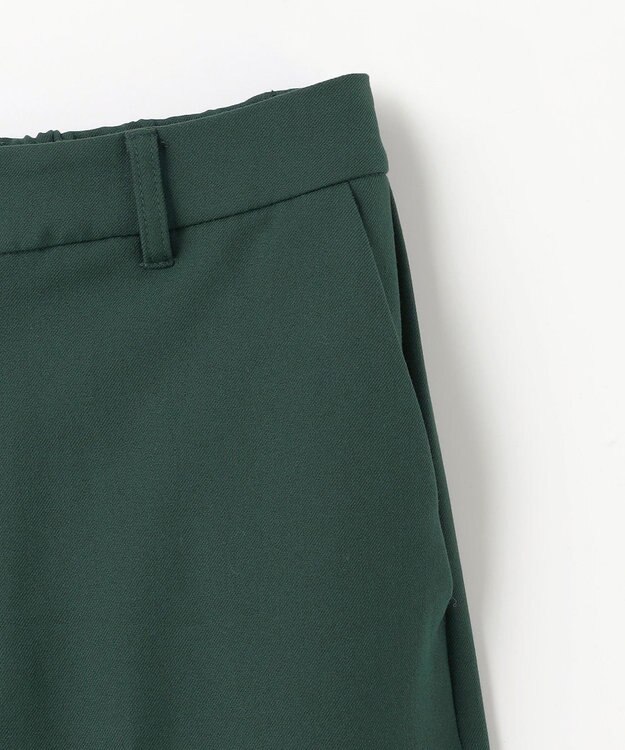 ANY L 【洗濯機可/ストレッチ/ウエストゴム/裏起毛】マルチファンクションストレッチワイドパンツ グリーン