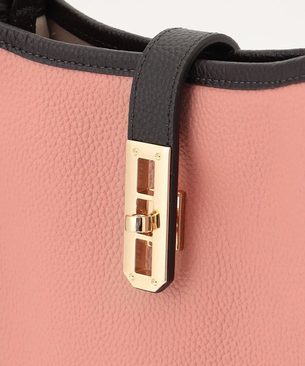 LA BAGAGERIE スクエアレザーミニショルダーバッグ ピンク
