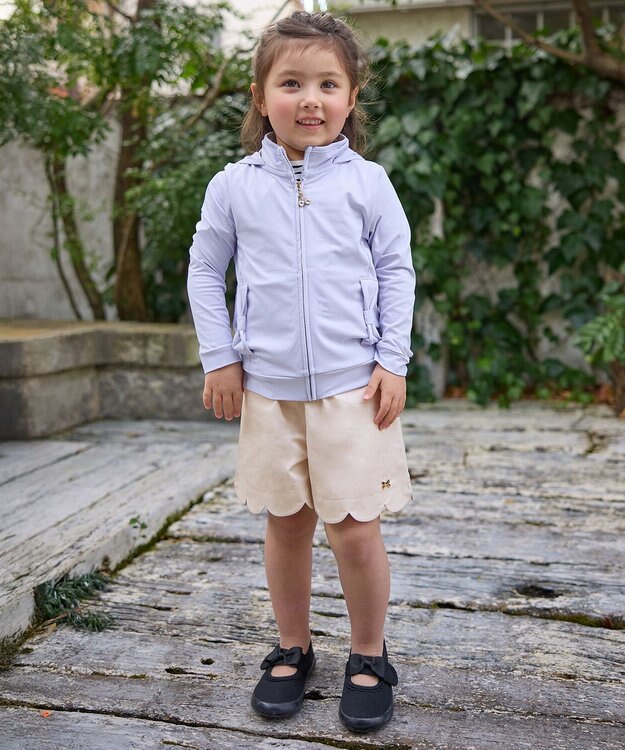 ANY KIDS 裾スカラップ ショートパンツ ミルクベージュ