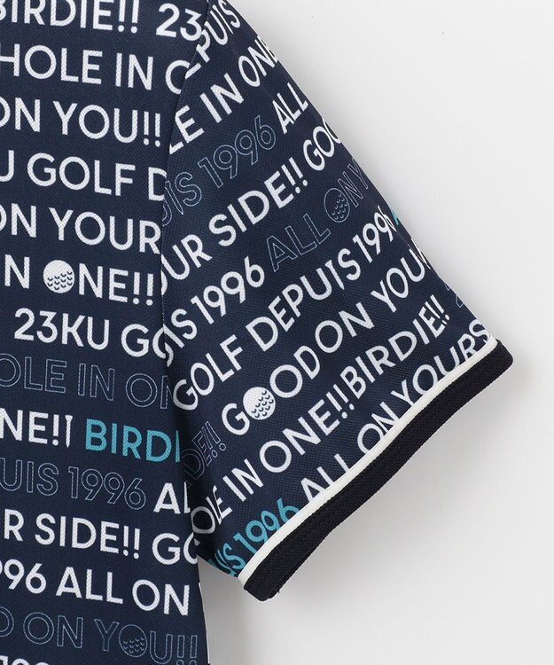 23区GOLF 【WOMEN】【吸水速乾/UVケア】ロゴプリント カノコ 半そで ポロシャツ ネイビー系5