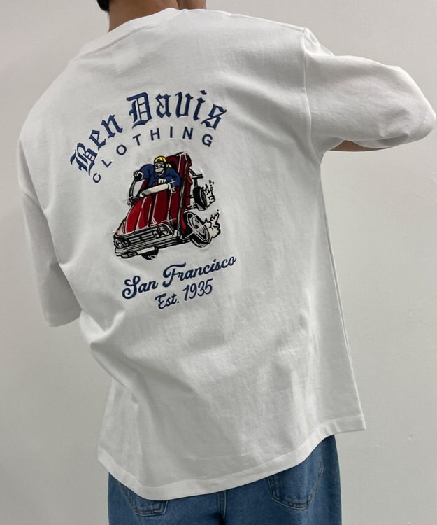 WEGO LOWRDE　EMB　TEE ホワイト