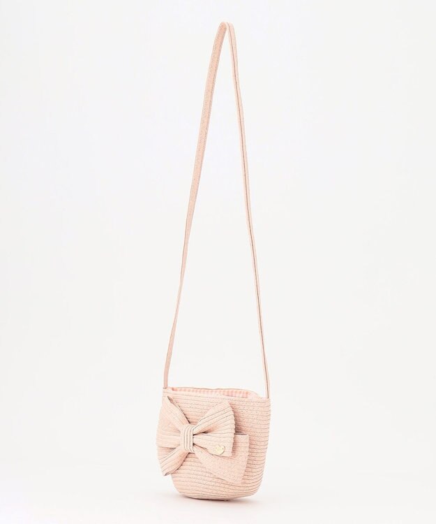 ANY KIDS リボン ペーパー ポシェット ピンク